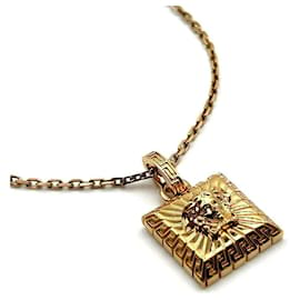 Versace-Colar Pendente Medusa Masculino Versace-Dourado