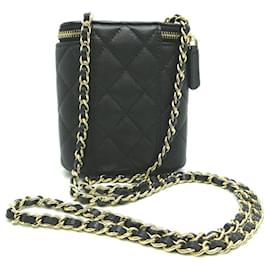 Chanel-Sac à bandoulière Chanel Matelassé Vanity Chain-Noir