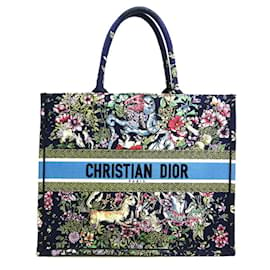 Christian Dior-Sac à main Christian Dior Book Tote Large pour femmes-Multicolore,Bleu Marine