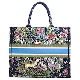 Christian Dior-Sac à main Christian Dior Book Tote Large pour femmes-Multicolore,Bleu Marine