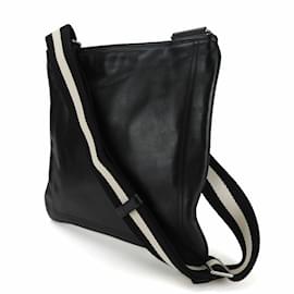 Bally-BALLY Black Leather Shoulder Bag-Black