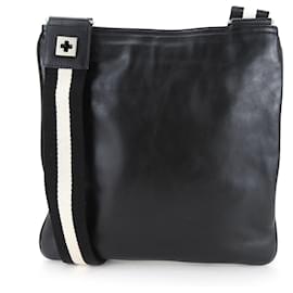 Bally-BALLY Black Leather Shoulder Bag-Black