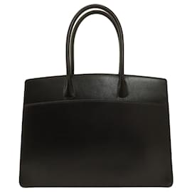 Hermès-Bolsa de mão preta Hermes White Bus PM-Preto