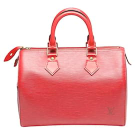 Louis Vuitton-Louis Vuitton Epi Speedy 25 Handbag-Red