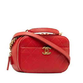 Chanel-Chanel Matelasse Coco Mark Chain Shoulder Bag-Red