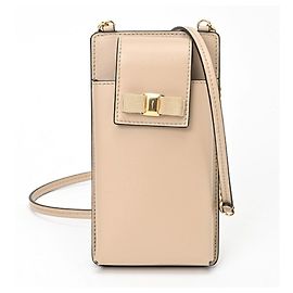 Salvatore Ferragamo Leather Smartphone Case Beige