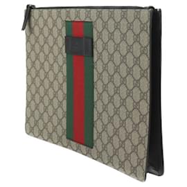 Gucci-Gucci Sherry Line Clutch Bag-Red,Beige,Green