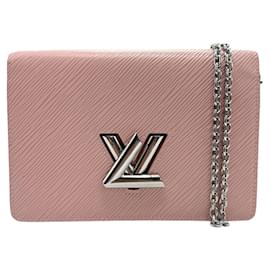 Louis Vuitton-Louis Vuitton Epi Chain Wallet in Rose Ballerine-Pink