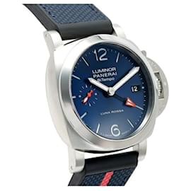 Panerai-Panerai Luminor Quaranta Luna Rossa BiTempo PAM01404 Blue Dial Men's Watch-Blue