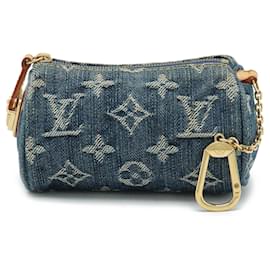 Louis Vuitton-Pochete de denim Monogram Louis Vuitton-Azul