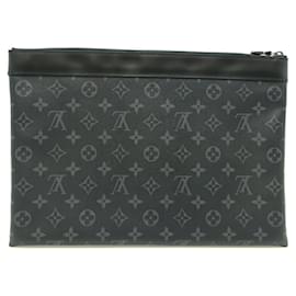 Louis Vuitton-Louis Vuitton Pochette Discovery Men's Clutch Bag-Black