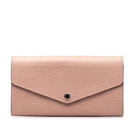 Louis Vuitton-Louis Vuitton Epi Portefeuille Sarah Long Wallet-Pink