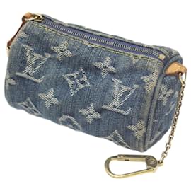 Louis Vuitton-Pochette en denim Monogram Louis Vuitton-Bleu