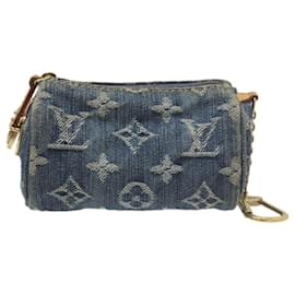 Louis Vuitton-Pochette en denim Monogram Louis Vuitton-Bleu