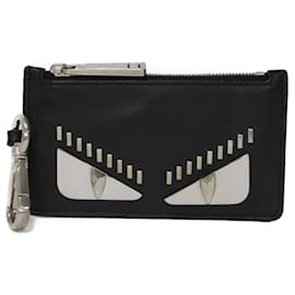 Fendi-Fendi Black Leather Coin Purse-Black