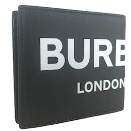 Burberry-Burberry Men's Leather Black Bi-fold Wallet-Black