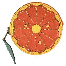 Hermès Hermes Orange Tutti Frutti Coin Case Orange