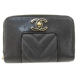 Visitenkartenetui Chanel Mademoiselle Schwarz
