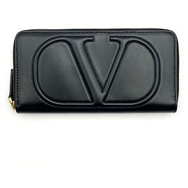 Valentino Men's Long Bi-Fold Wallet Black