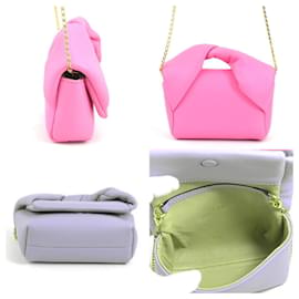 JW Anderson-JW Anderson Pink Leather Shoulder Bag Pochette-Pink