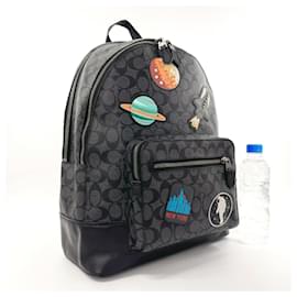 Coach-COACH NASA Collaboration Black PVC Backpack-Black