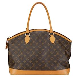Louis Vuitton-Louis Vuitton Monogram Lockit Horizontal Handbag-Brown