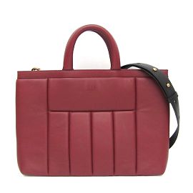 Alfred Dunhill Bolso de cuero Dunhill Concourse Negro Burdeos