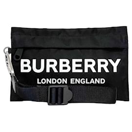 Burberry-Burberry Black Nylon Canvas Clutch Bag-Black