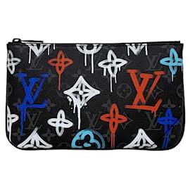 Louis Vuitton-Pochette Trio Louis Vuitton-Noir,Multicolore,Monogramme