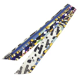 Hermès-Hermes Twilly Precieux Wild and Camouflage Silk Scarf-Other