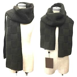 Louis Vuitton-Xale de lã caqui Louis Vuitton-Caqui