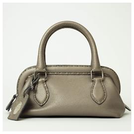 Fendi-Sac à main Fendi Selleria-Beige
