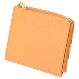 Céline-Celine L-Shaped Coin Purse in Orange and Pink-Pink,Orange