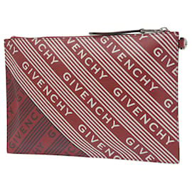 Givenchy-Pochette en cuir rouge et blanc Givenchy-Blanc,Rouge