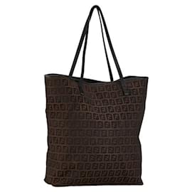 Fendi-Fendi Zucchino Tote Bag-Brown,Black