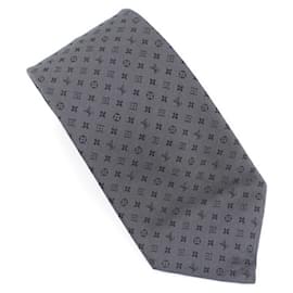 Louis Vuitton-Louis Vuitton Black Silk Cravat-Black