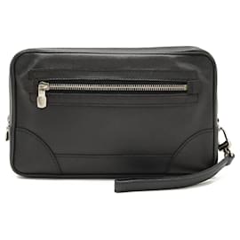 Louis Vuitton-Sac Clutch Louis Vuitton Taiga Pavel Second-Noir,Gris