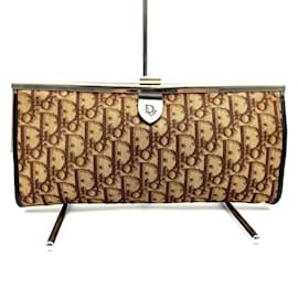 Christian Dior-Pochette en toile Trotter marron Christian Dior-Marron