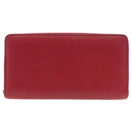 Gucci 453158 Portafoglio Lungo in Bambù Rosso