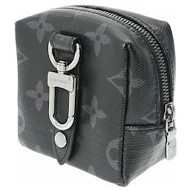 Louis Vuitton-Louis Vuitton Shiny Monogram Bijoux Sac Square Pouch-Black