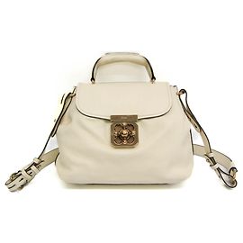 Bolsa de couro feminina Chloé Elsie Cru