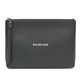 Balenciaga-Pochette en cuir grise Balenciaga-Marron