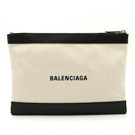 Balenciaga-Pochette Balenciaga Navy Clip M-Noir