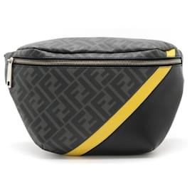 Fendi-Fendi Zucca Pattern Sling Bag-Brown,Black,Yellow