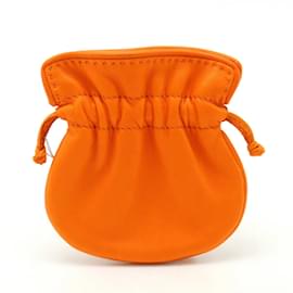 Hermès-Pochette en cuir orange Hermès-Orange