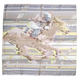 Hermès-Hermes Carré 90 Photo Finish Silk Scarf-Pink,Beige,Yellow