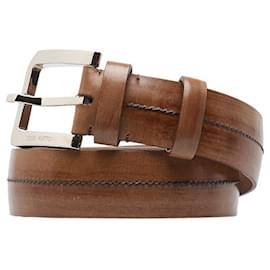 Louis Vuitton-Louis Vuitton Brown Leather Belt-Brown