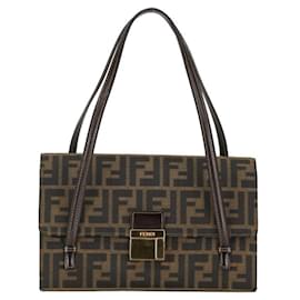 Fendi-Fendi Zucca Handbag-Brown