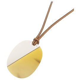 Hermès Collier Hermes Homme PM Blanc Beige