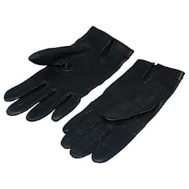 Hermès-Hermes Kelly Glove Padlock Charm Gloves-Black